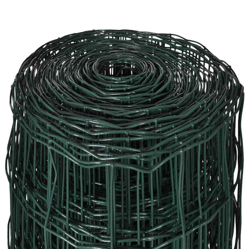 Euro ogrodzenie, stalowe, 25 x 1,5 m, zielone
