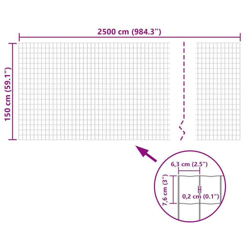 Euro ogrodzenie, stalowe, 25 x 1,5 m, zielone