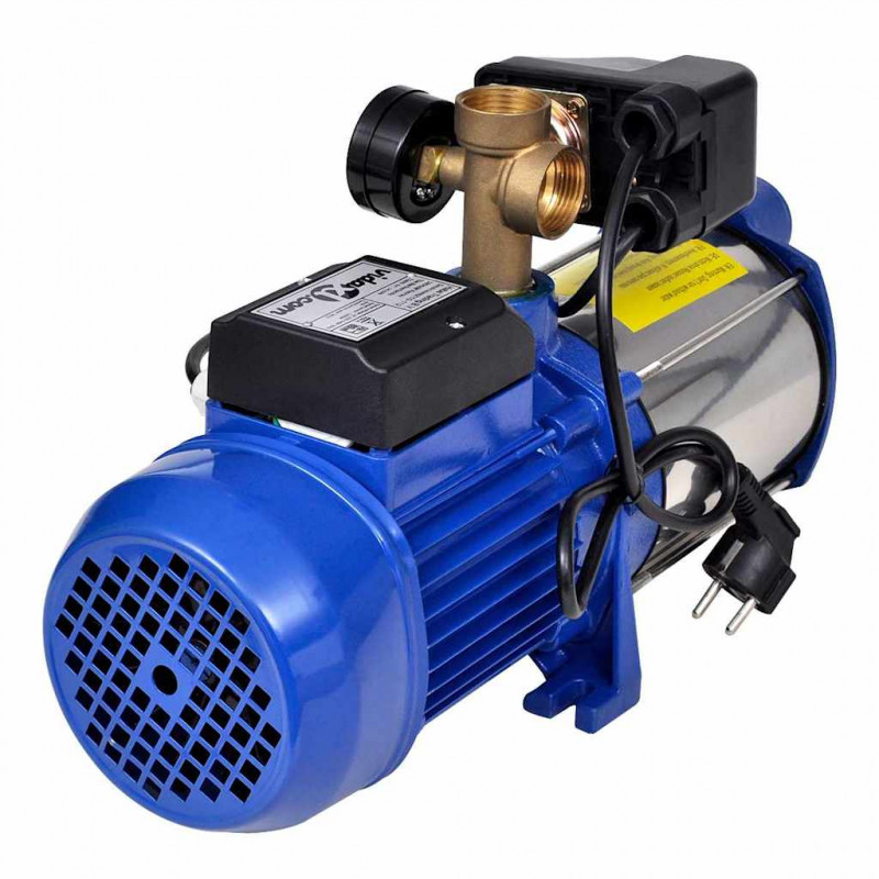 Pompa strumieniowa z manometrem, 1300 W, 5100 L/h, niebieska