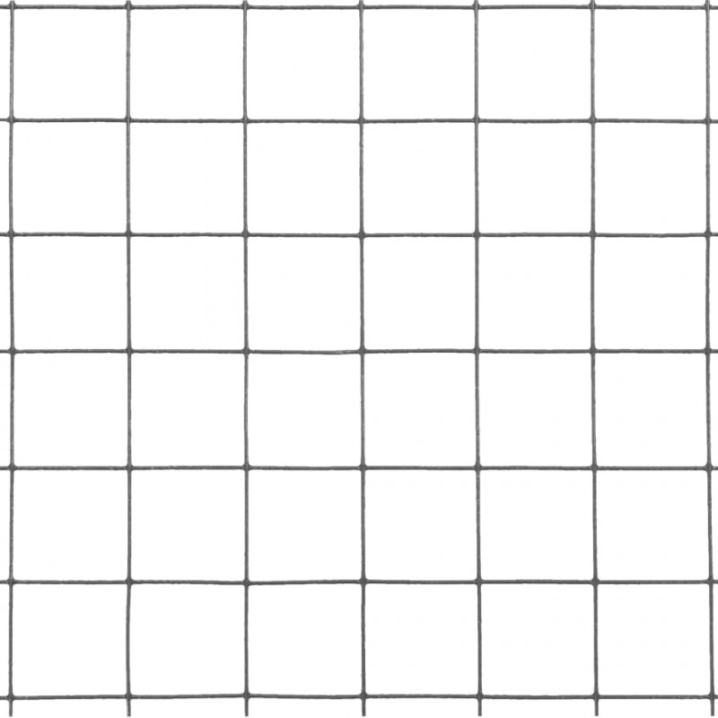 Ogrodzenie z siatki, stal i PVC, 10x1 m, szare