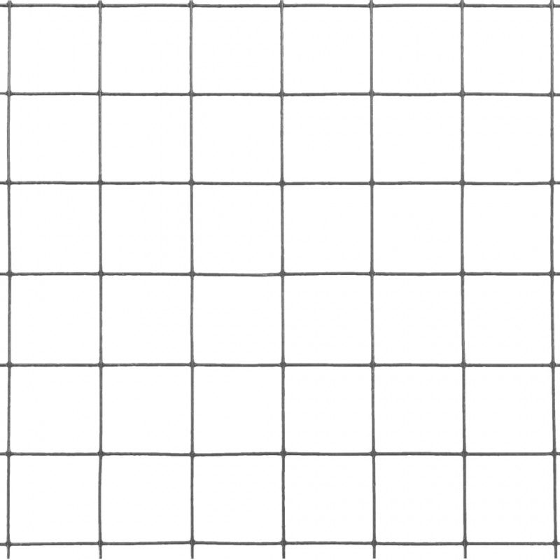 Ogrodzenie z siatki, stal i PVC, 25x1 m, szare