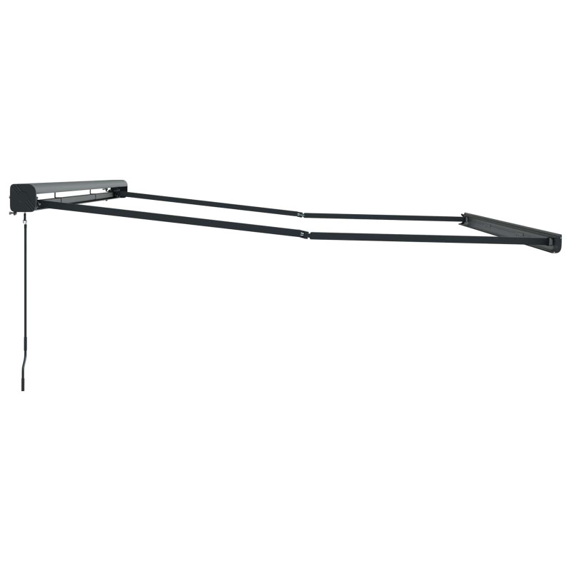 Markiza zwijana, Szary 400 × 300 cm Poliester i aluminium