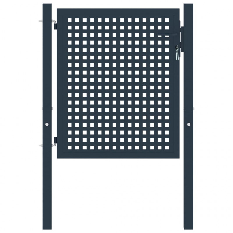 Brama ogrodzeniowa Antracyt 102x75 cm Stal