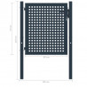 Brama ogrodzeniowa Antracyt 102x75 cm Stal