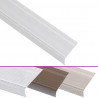 Listwy schodowe w kształcie litery L 15 szt. Aluminium 100 cm