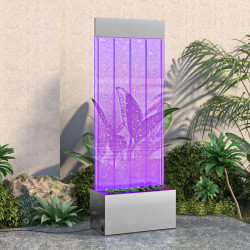 Lampa wodna z LED RGB, stal nierdzewna i akryl, 110 cm