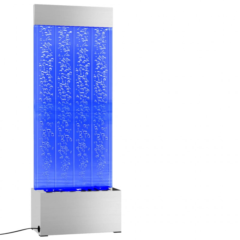 Lampa wodna z LED RGB, stal nierdzewna i akryl, 110 cm
