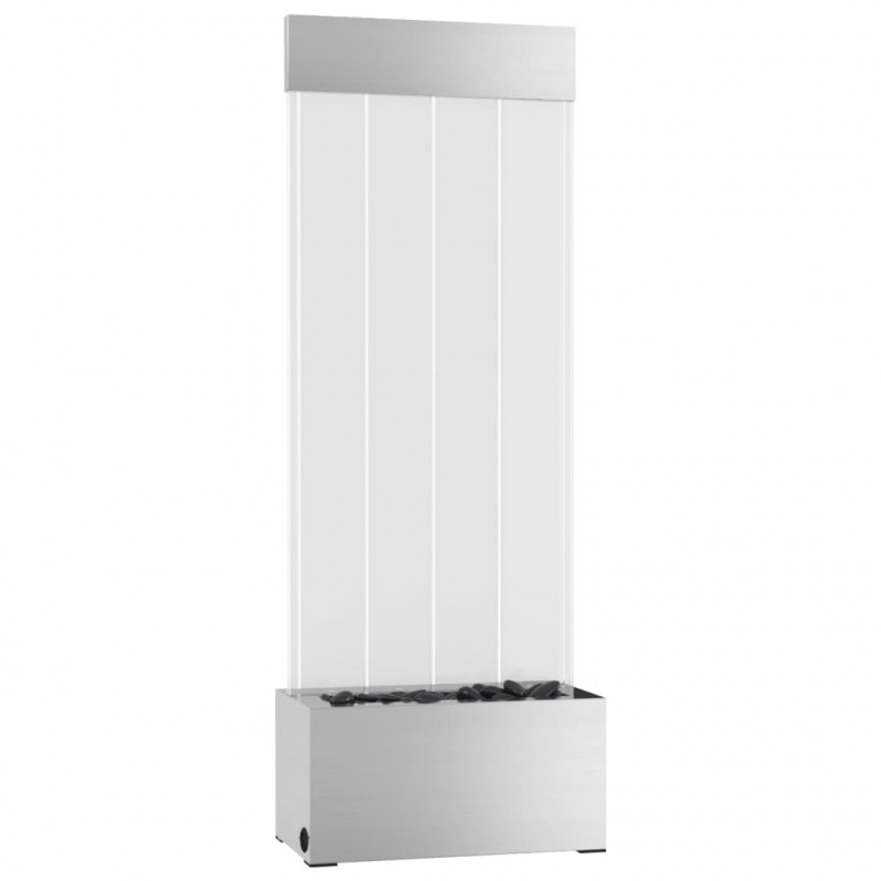 Lampa wodna z LED RGB, stal nierdzewna i akryl, 110 cm