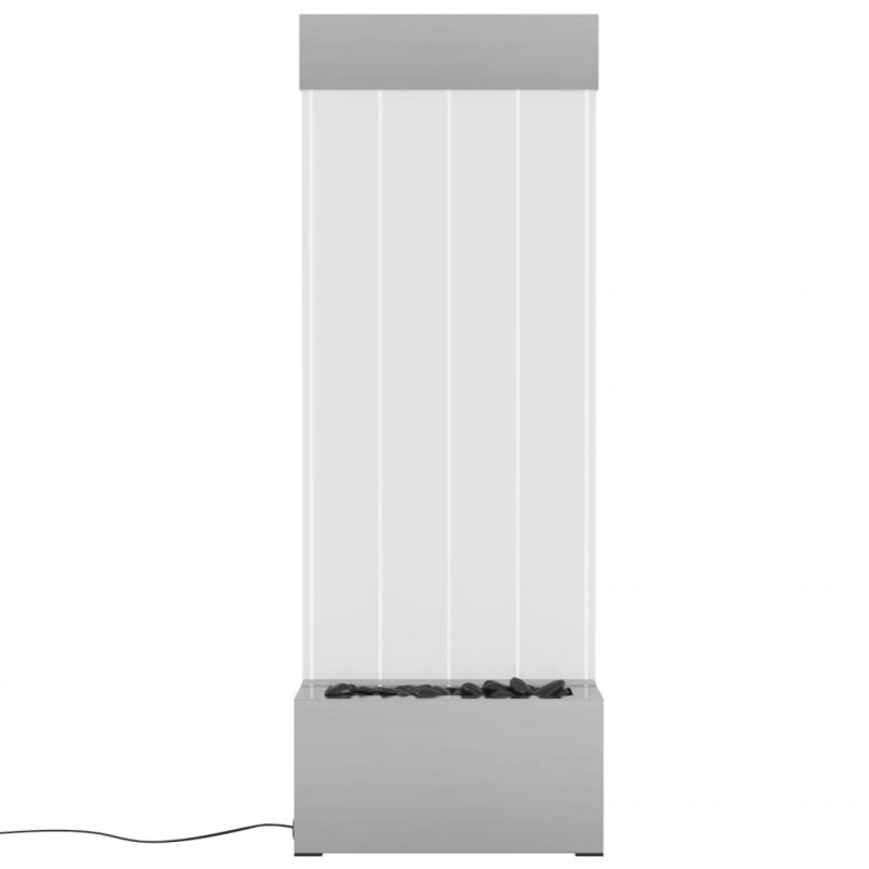 Lampa wodna z LED RGB, stal nierdzewna i akryl, 110 cm