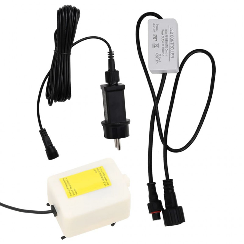 Lampa wodna z LED RGB, stal nierdzewna i akryl, 110 cm