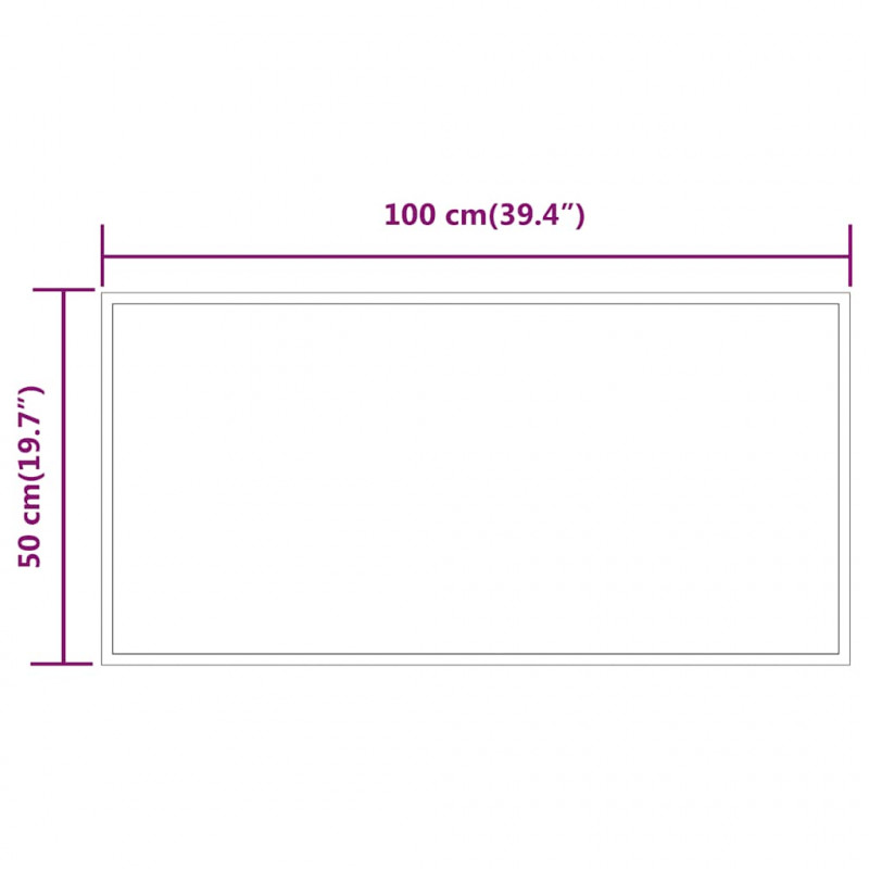 Lustro łazienkowe z LED, 100x50cm
