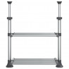 Regał do kuchni, 50x25x(50-70)cm, aluminium