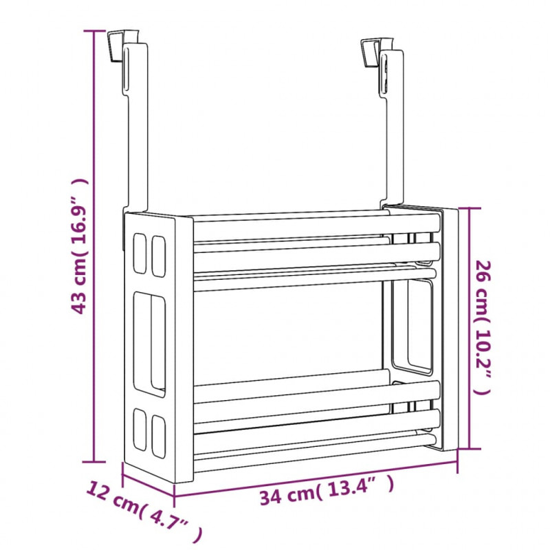 Organizer pod zlewozmywak, 34x12x26 cm, aluminium