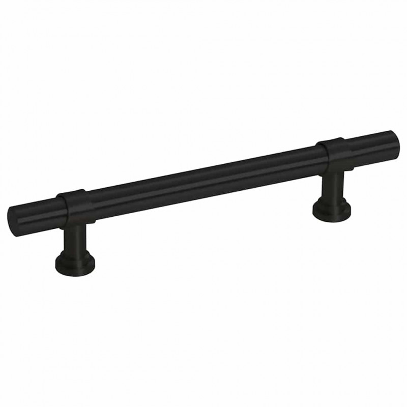 Uchwyty do szafek, 10 szt., czarne, 96 mm, stal nierdzewna