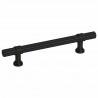 Uchwyty do szafek, 10 szt., czarne, 96 mm, stal nierdzewna