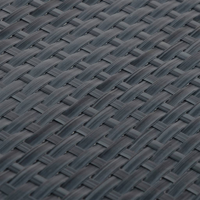 Parawany balkonowe, 5 szt., antracytowe, 255x19 cm, rattan PE