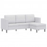 Sofa 3-osobowa, skóra syntetyczna, biała