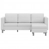 Sofa 3-osobowa, skóra syntetyczna, biała