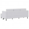 Sofa 3-osobowa, skóra syntetyczna, biała