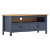 Szafka TV Hill, szara, 110x40x47 cm, lite drewno sosnowe