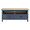 Szafka TV Hill, szara, 110x40x47 cm, lite drewno sosnowe