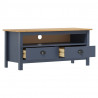 Szafka TV Hill, szara, 110x40x47 cm, lite drewno sosnowe