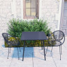 3-częściowy zestaw mebli ogrodowych, rattan PVC, czarny
