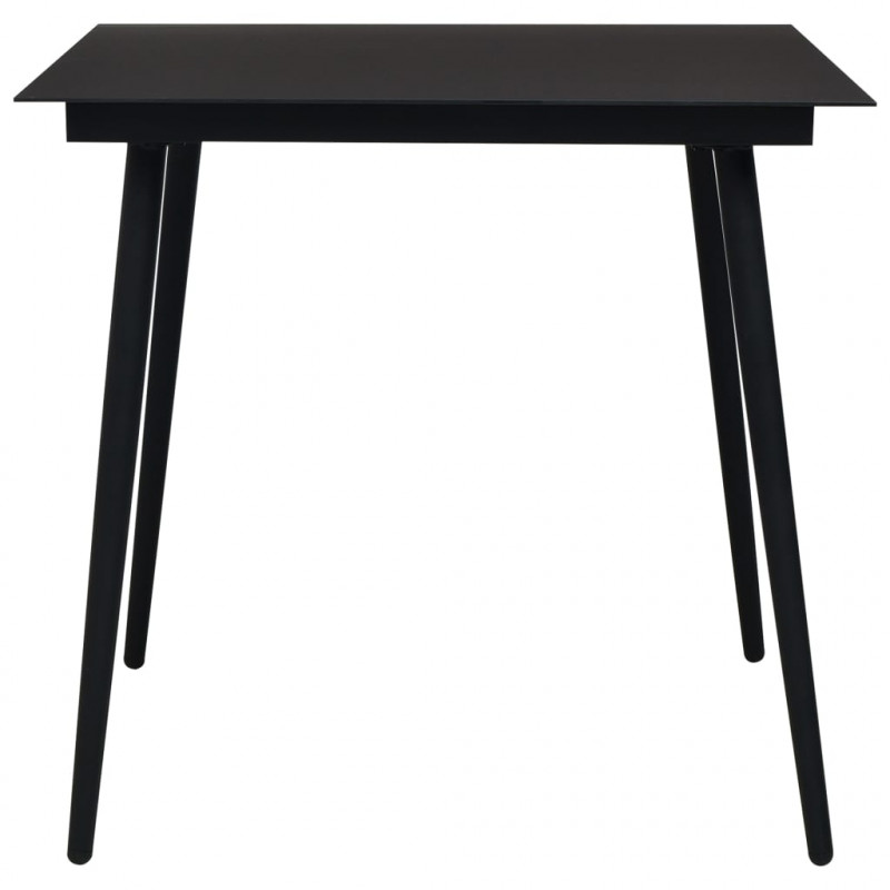 3-częściowy zestaw mebli ogrodowych, rattan PVC, czarny