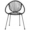 3-częściowy zestaw mebli ogrodowych, rattan PVC, czarny