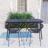 5-cz. zestaw mebli ogrodowych, rattan PVC, czarny
