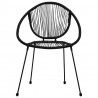 5-cz. zestaw mebli ogrodowych, rattan PVC, czarny