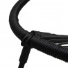 5-cz. zestaw mebli ogrodowych, rattan PVC, czarny