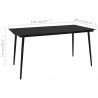 5-cz. zestaw mebli ogrodowych, rattan PVC, czarny