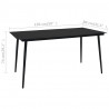 7-cz. zestaw mebli ogrodowych, rattan PVC, czarny