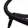 7-cz. zestaw mebli ogrodowych, rattan PVC, czarny