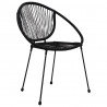 7-cz. zestaw mebli ogrodowych, rattan PVC, czarny