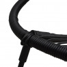 7-cz. zestaw mebli ogrodowych, rattan PVC, czarny