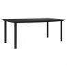 7-cz. zestaw mebli ogrodowych, rattan PVC, czarny