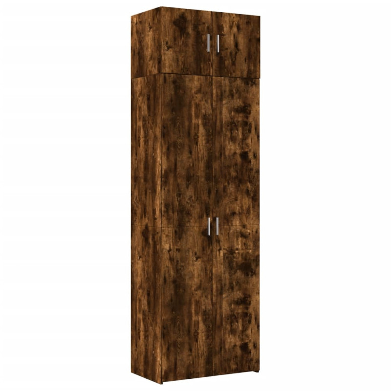 Szafka, przydymiony dąb, 70x42,5x225 cm materiał drewnopochodny