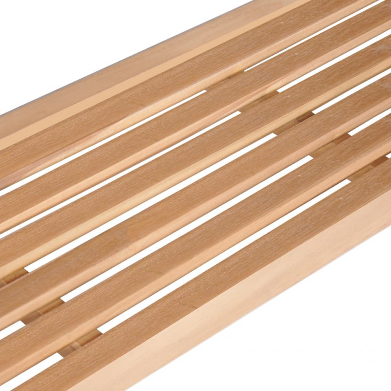 Ławka ogrodowa z kobaltową poduszką, 150 cm, drewno tekowe