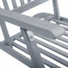 Leżak tarasowy z podnóżkiem i poduszką, lite drewno akacjowe