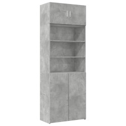 Szafka, szarość betonu, 80x42,5x225 cm, materiał drewnopochodny