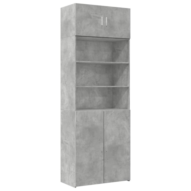 Szafka, szarość betonu, 80x42,5x225 cm, materiał drewnopochodny