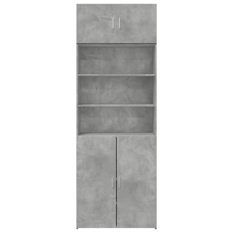 Szafka, szarość betonu, 80x42,5x225 cm, materiał drewnopochodny