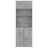Szafka, szarość betonu, 80x42,5x225 cm, materiał drewnopochodny