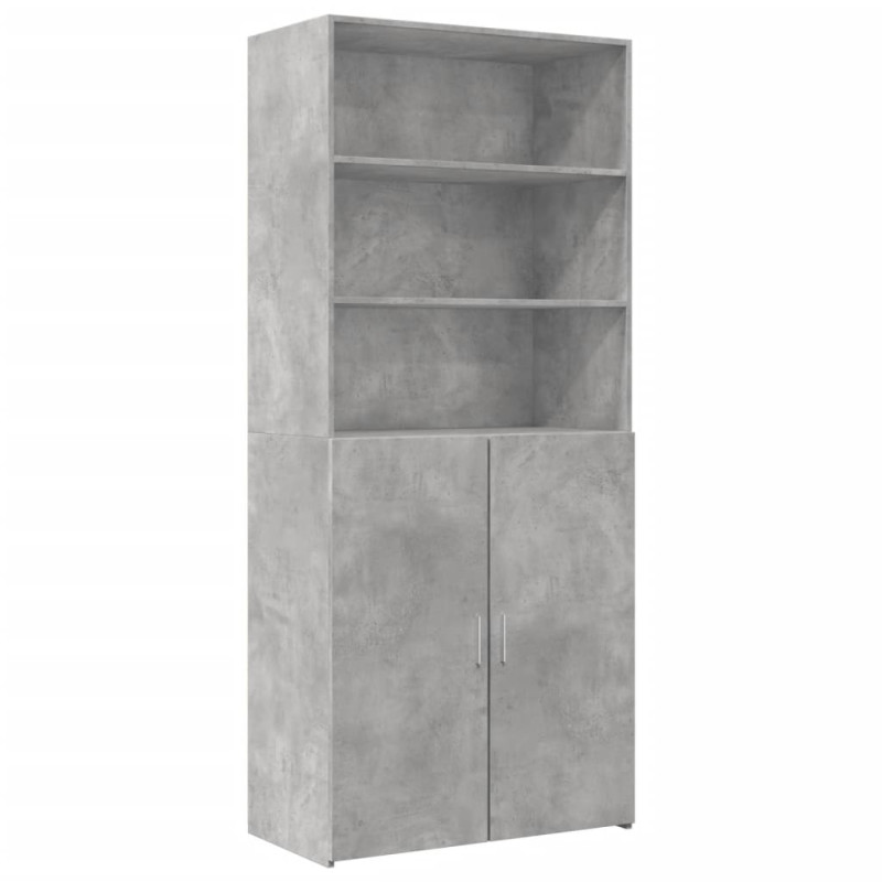 Szafka, szarość betonu, 80x42,5x225 cm, materiał drewnopochodny