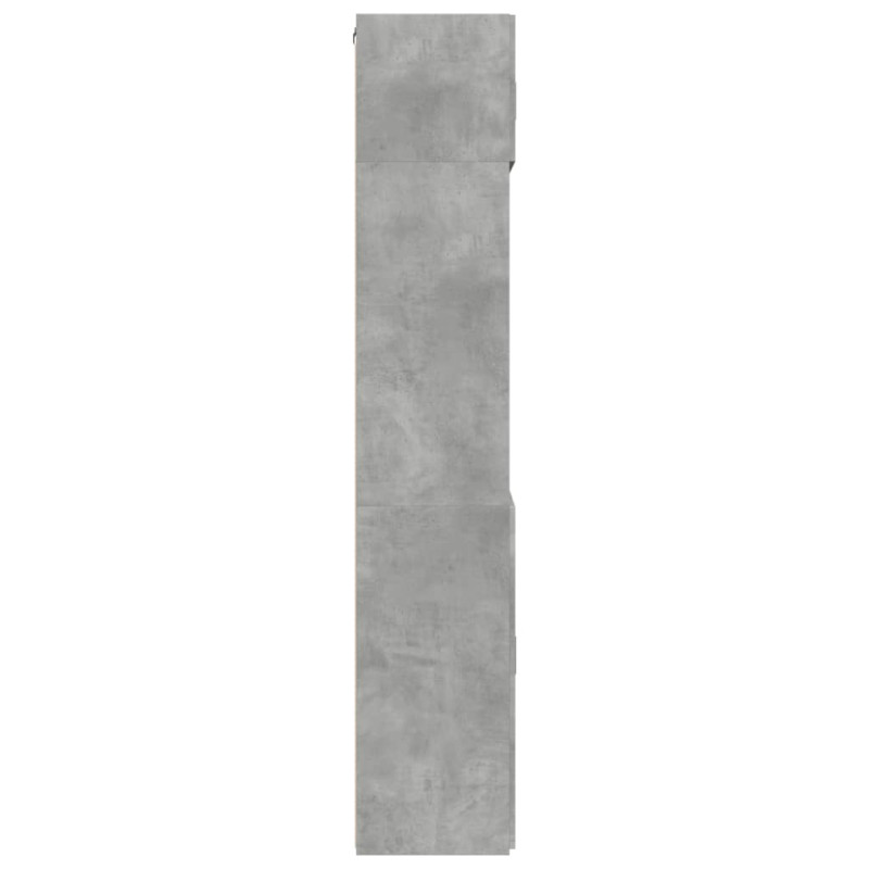 Szafka, szarość betonu, 80x42,5x225 cm, materiał drewnopochodny