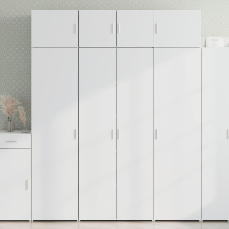 Szafka, biała, 80x42,5x225 cm, materiał drewnopochodny