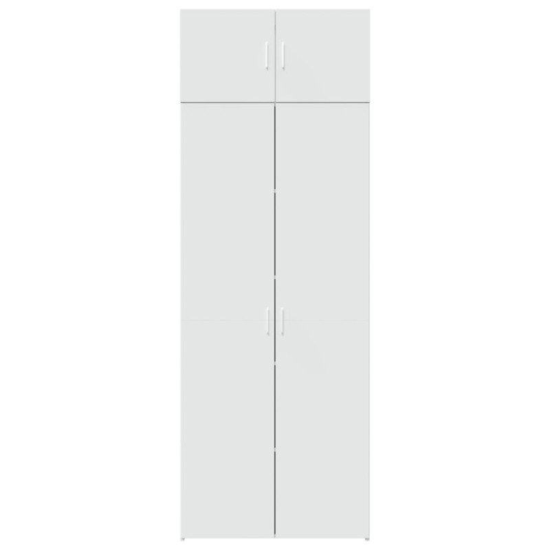 Szafka, biała, 80x42,5x225 cm, materiał drewnopochodny
