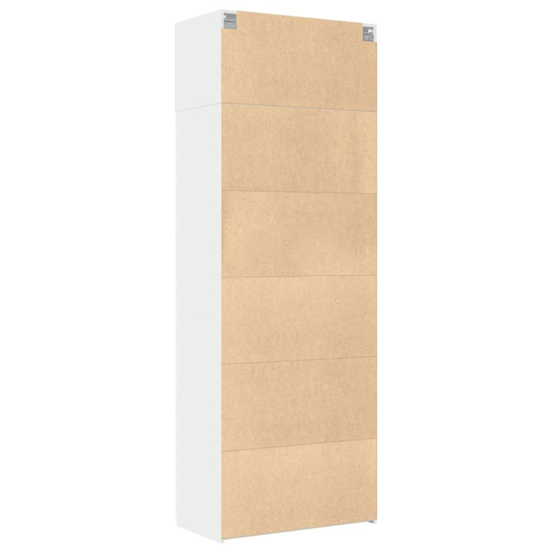 Szafka, biała, 80x42,5x225 cm, materiał drewnopochodny